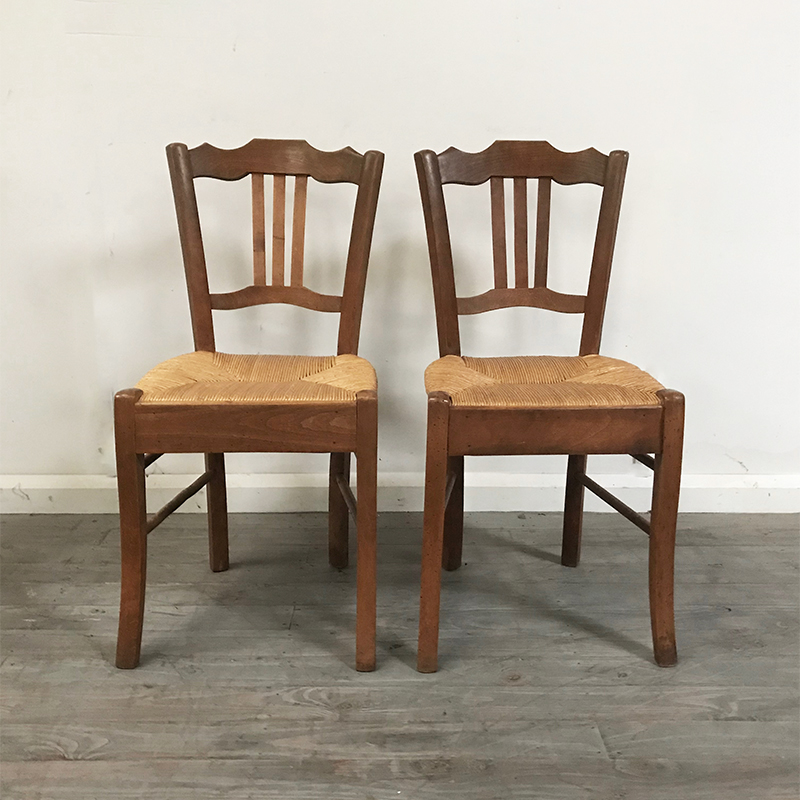 A Set Of Six French Rustic Dining Chairs Haunt Antiques for the